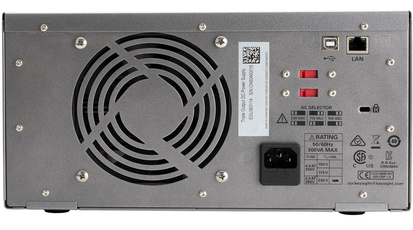 Keysight EDU36311A 6V 80W USB Triple-Output DC Bench Power Supply with Smart Bench Essentials