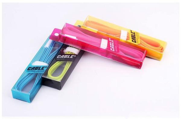 IPhone Samsung 1M 3FT Usb Cable PVC Packaging Box 14g 16g