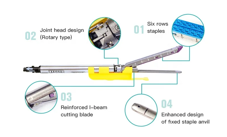 480 mm Endoscópico Linear Cutter Cartucho Azul para cirurgia bariátrica