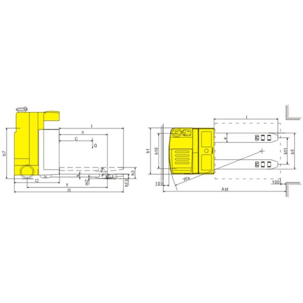 Seated Type Electric Pallet Truck 2 Ton Strong Power Good Looking With EPS System