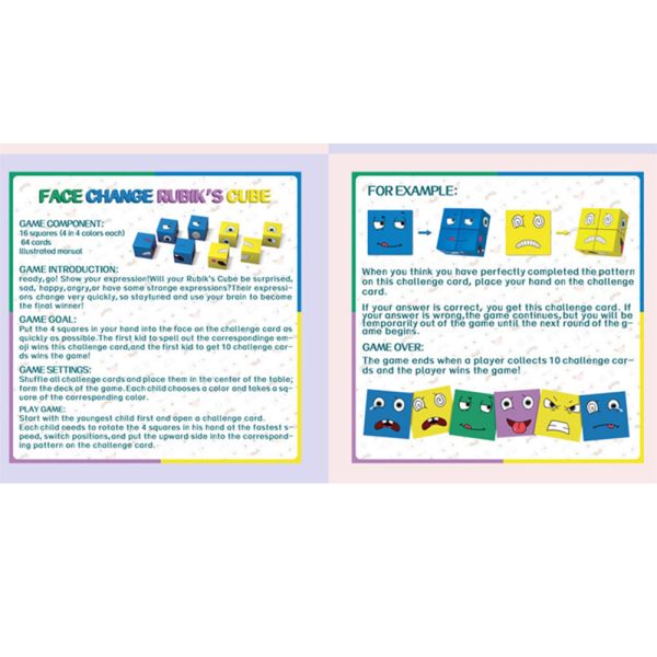 Two Person Wooden Magic Cube with Bell Building Blocks 215*215*55mm Early Education Puzzle Toy