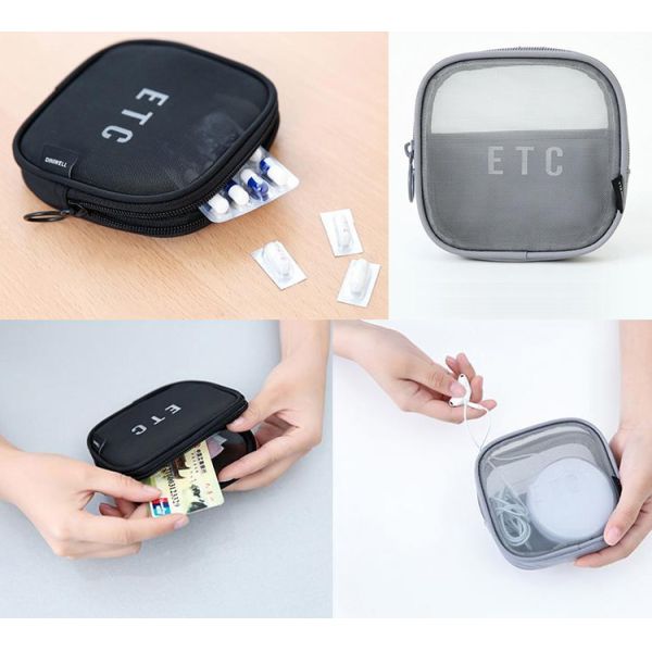 New 2019 small lipstick portable storage bag web hot three-piece carry-on makeup bags