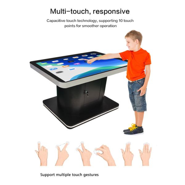 43 inch Board Game Touch Screen Table Advertising Player Top Restaurants Advertising Display Table