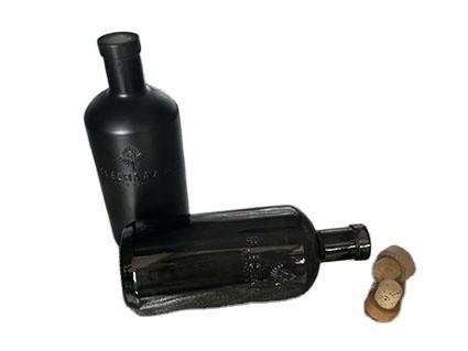 Garrafa de vidro preto mate de 750 ml para vinho conforme as exigências específicas dos clientes