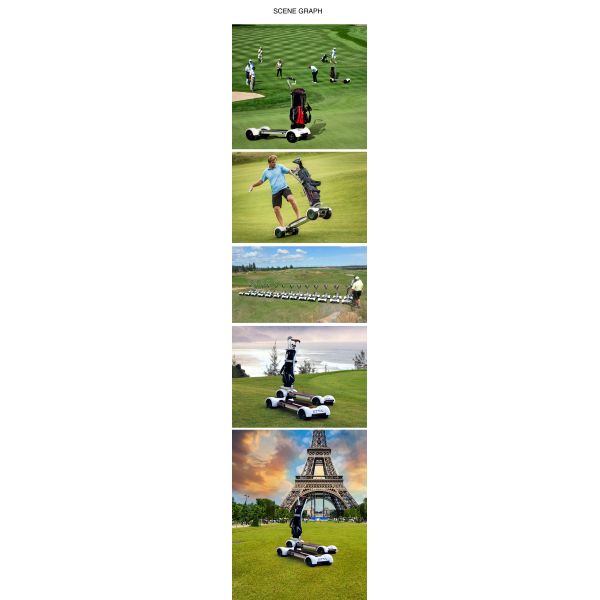 Brushless Motor 60KM Golf Electric Skateboard 1000W 60V 20.8AH 10.5 Inch