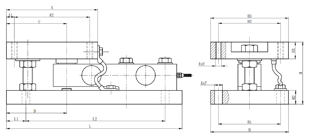 High-Stability 25T Dynamic Tank Weighing Load Cells Hopper And Silo Weighing Load Cell Assembly