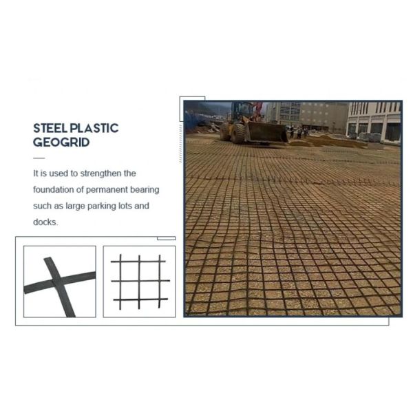 PP Plastic Biaxial Steel Polyethylene Geogrid Retaining Walls