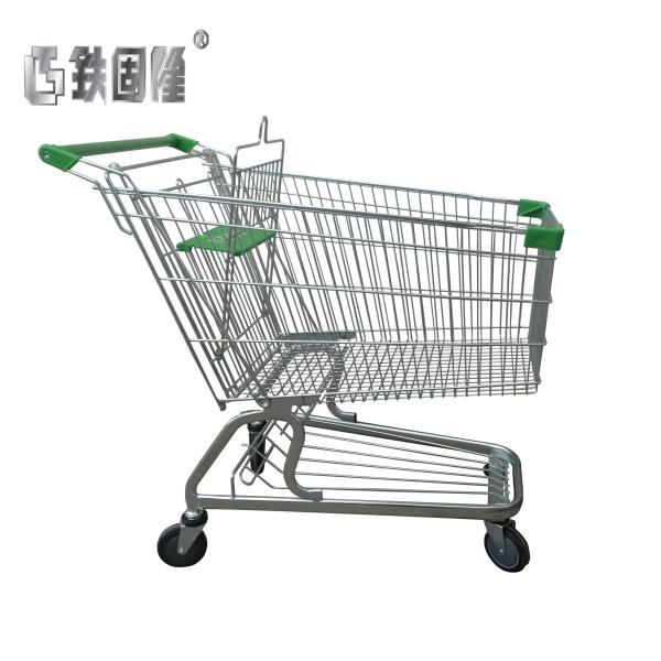 carro rodado europeu da compra do trole do metal do carrinho de compras do supermercado 60L