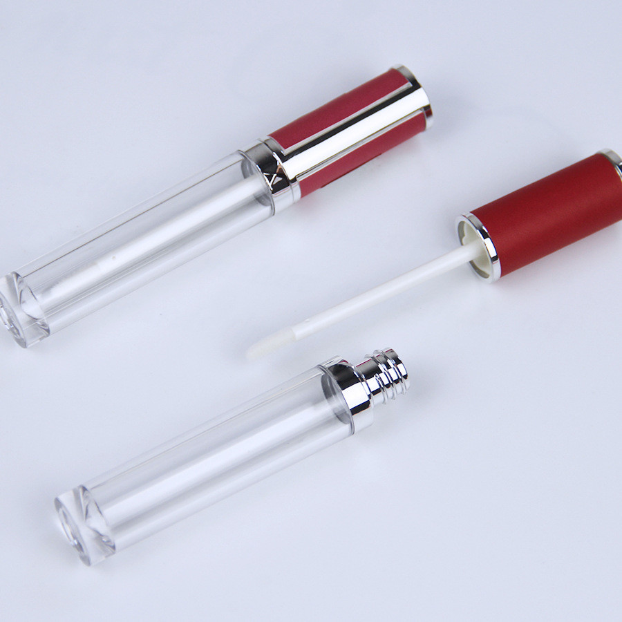 Трубки лоска губы квадрата крышки 10ml OEM красные ссыпают с подсказкой щетки