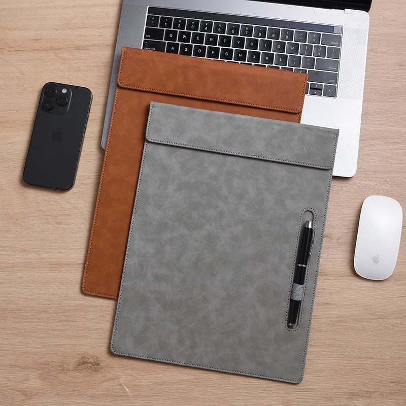 OEM PU Leather Magnetic Business Portfolio Folder Writing Clipboard For Resume