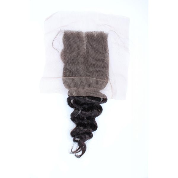 Sale High Quality Peruvian Human Hair Deep Wave No Tanle No Shedding Top Lace Closure
