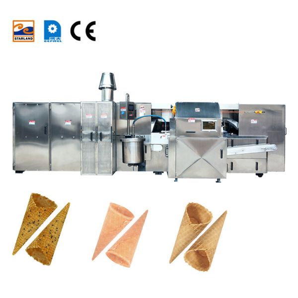 Ice Cream Rolled Cone Production Machine With 71 Cast Iron Baking Templates