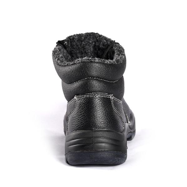 Winter Anti Smash Steel Toe Cow Leather Wool Lining Comfortable Workmans Man Safety Shoes