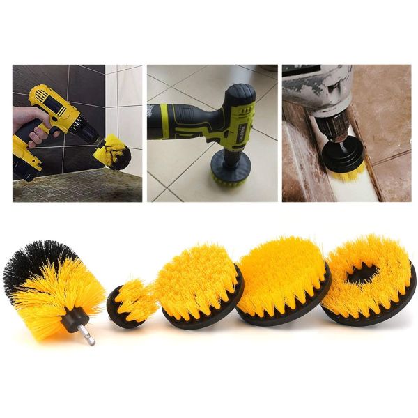 5pcs Drill Scrubber Brush Set Power Cleaning Kit 1.2 Pounds