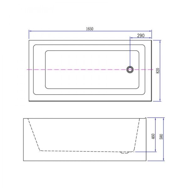 HA2007 Function Whirlpool Bathtubs Skirt Acrylic Bathtub with Tile Flange Topmount