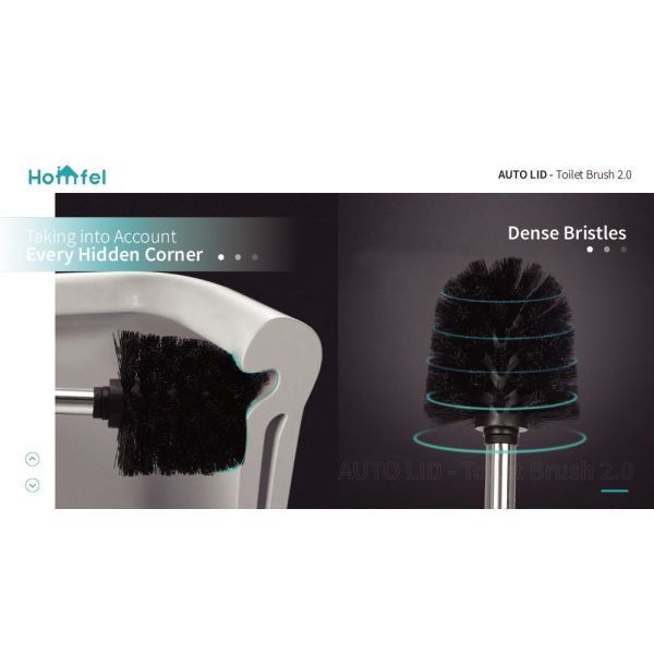 Fashion Steel Toilet Cleaning Brush And Holder With Contemporary Design