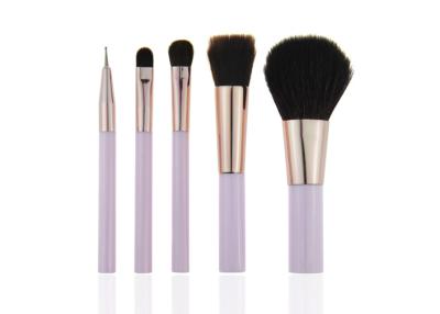 Custom Purple Plastic Handle Mini Makeup Brush Sets With Nylon Hair