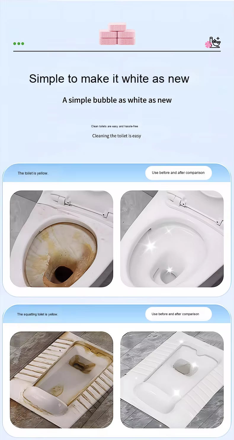 Household OEM ODM 15g Toilet Cleaner Solid Effervescent Tablets Toilet Cleaner Tblets