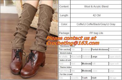 winter leg warmers loose socks wool blend button down pierced decoration boot socks fashio