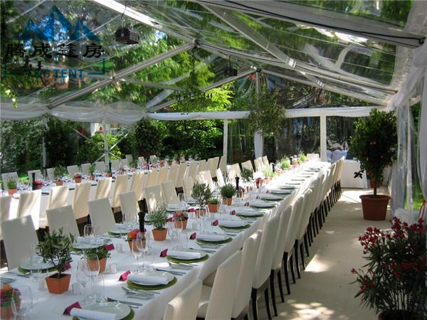 Color Printed Huge Party Tents Water Proof With Lining Curtain Decoration