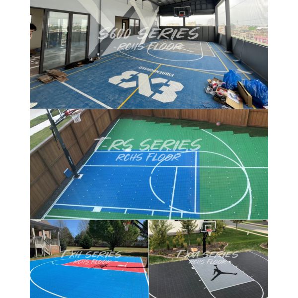 Взаимозамыкающиеся ПВХ винил ПП пиклебол пол-корт напольные плитки наружные баскетбольные полы