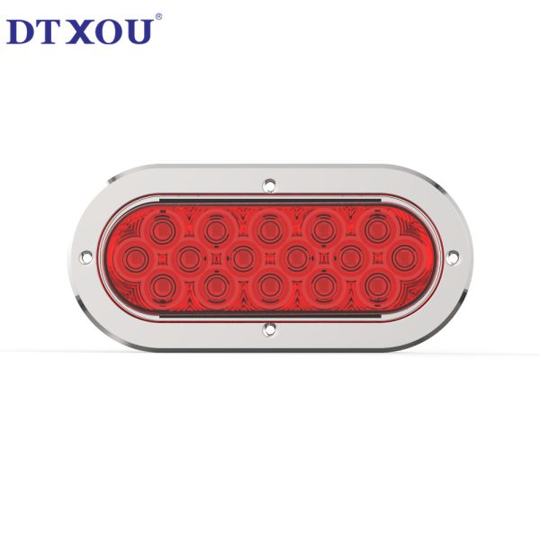 6 Inch Dot Eec Oval Trailer Lights Super Bright 18led Brake Turn Stop Reverse Tail Lights With Waterproof Boat Trailer Truck