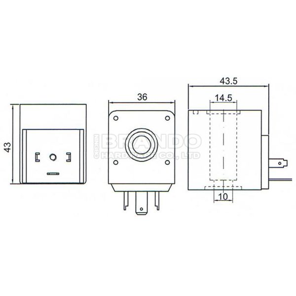 Тип 0545 DC Nass катушки 24V клапана соленоида 20W для дренажного клапана компрессора воздуха автоматического