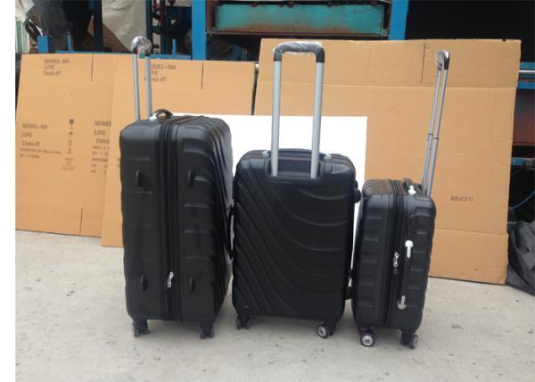 4 Wheel Carry On ABS Trolley Luggage , Lightweight 3 Pcs Luggage Travel Set Bag