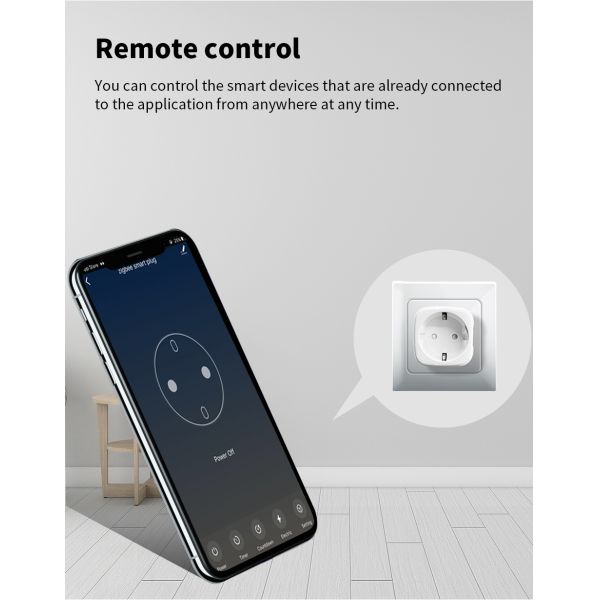 Custom Smart Wiring Devices Zigbee Dimmer Plug Energy Monitor EU Schuko Sockets