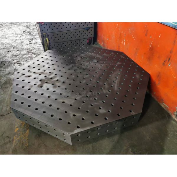 3D octagonal modular welding table  in 28mm system bore