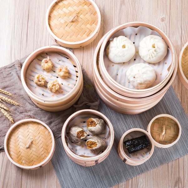 Кухня варя ровную корзину тусклой суммы 28cm бамбуковую