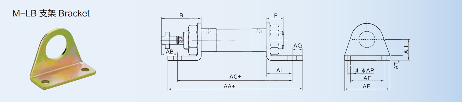 Аксессуары м цилиндра нержавеющей стали пневматические - кронштейн ноги ЛБ