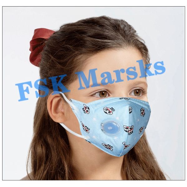 3D Design Children'S Disposable Face Masks With Breathing Valve Baby Mouth Earmuffs