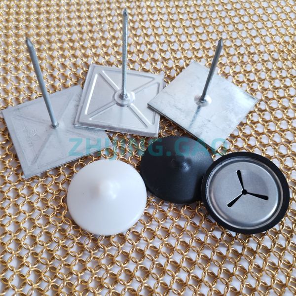 Self Adhesive Type Rock Wool Pins With 50 Mm Tape Base