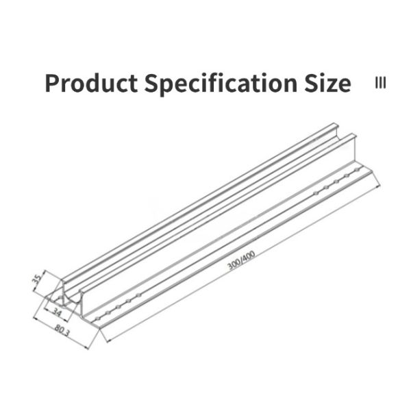 Rieles de montaje fotovoltaico solar cortos Kits solares Estructura metálica de aluminio Inclinada