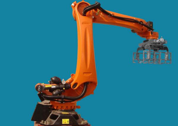 Rotary Scraping Robot Palletizing Equipment For Cartons Cans Containers