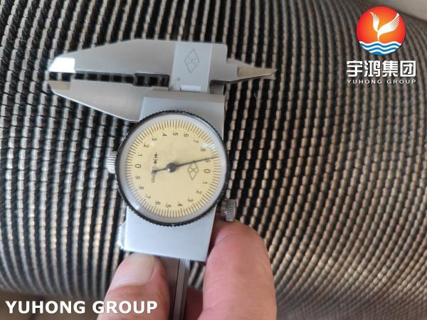 Tubo aleteado serrado ASME SA312 TP347 HFW para calentador de combustión, resistencia a la oxidación a alta temperatura