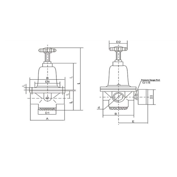 Serie neumática ajustable del Qty del tratamiento de la fuente de aire de la presión 0.85MPa del regulador del aire del pistón de 2 pulgadas