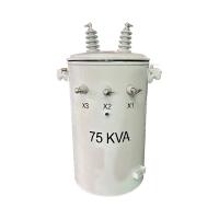 Pólo de fase única montado Step Up Oil Power Transformer Elétrico Duplo Enrolamento 34.5kv 75kva