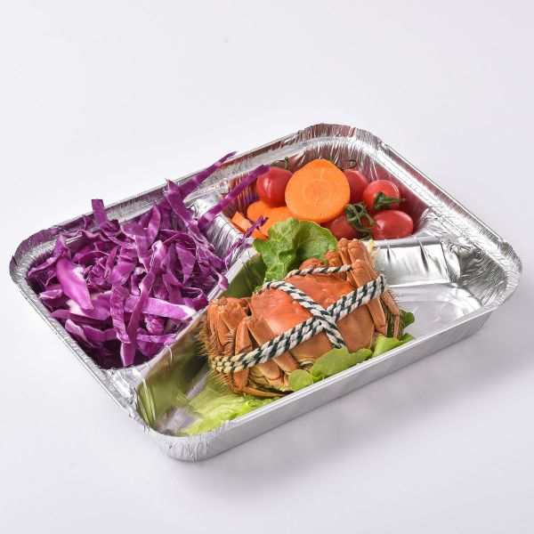 Alloy 8011, Disposable Environmental Protection Household, Compartments Aluminum Foil Container Tray