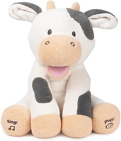 GUND Bebê Animado Flappy O Elefante Plush, Cantando Brinquedo de Bebê de Animais Recheados para Idades 0 e Mais, Cinza, 12
