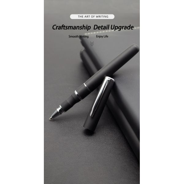 Black Business Roller Ball Pen 0.5mm Neutral Pen Metal Signature Pen