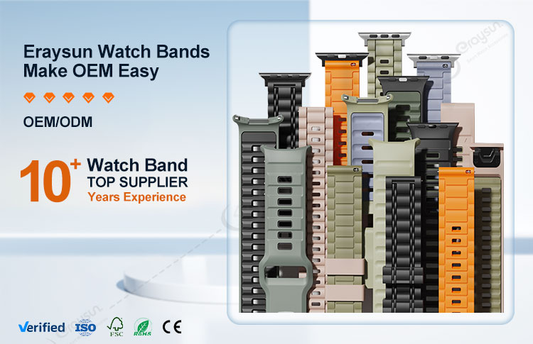 Eraysun Custom 22mm Sport Silicone Wristband for Polar Vantage M3 Band Rubber Breathable Replaceable Waterproof Strap