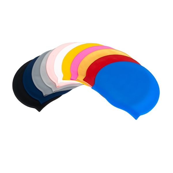 55g Lightweight 100% Silicone Swimming Cap with Non-Slip Design for Kids and Adults