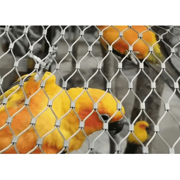 Rhombus High Tensile Steel Wire Mesh 7*19 / Ferrule Wire Rope Mesh Ultrasonic Bath