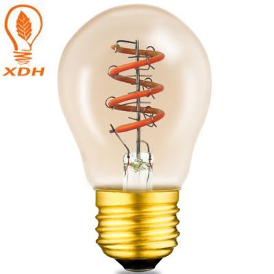 Ampola 230V do diodo emissor de luz do bulbo macio espiral G45 4W 2200k do filamento do diodo emissor de luz para decorativo