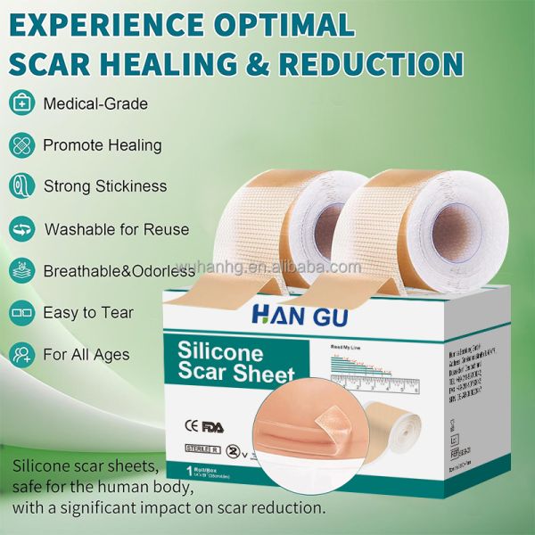 10cm width Self Adhesive Silicone Scar Removal Patch Hypoallergenic Scar Removal Tape