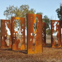 painéis decorativos do metal de 5.9ft aço de Corten do corte do plasma de 70,1 polegadas