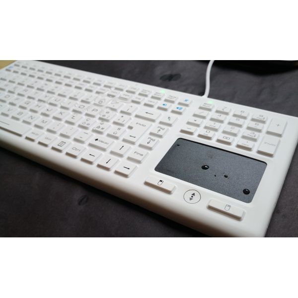 Hygienic Washable Hospital Keyboard Trackpad / FN24 For Gloves Easy To Clean