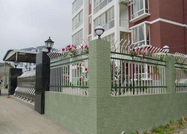 Euro Style Tubular Zinc Steel Fence Powder Coated For School , Convenient Install